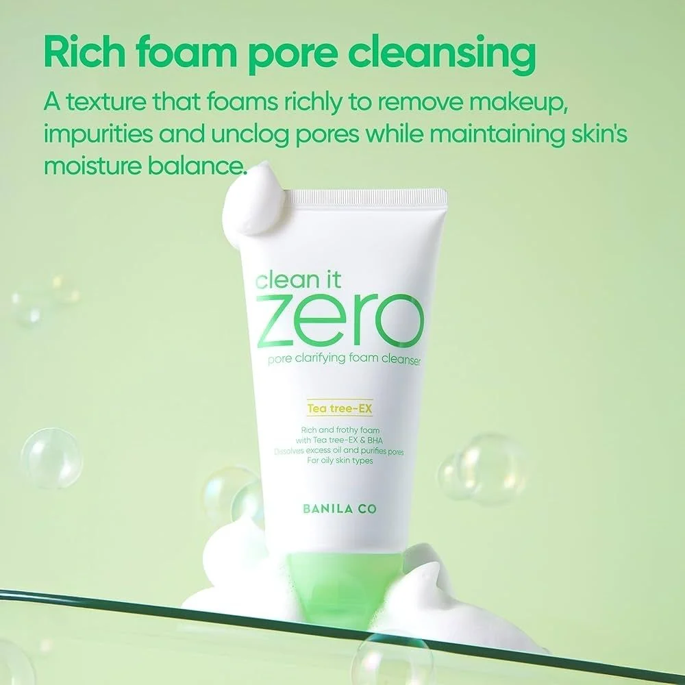 Clean It Zero Pore Clarifying Foam Cleanser - 150ml - Image 3