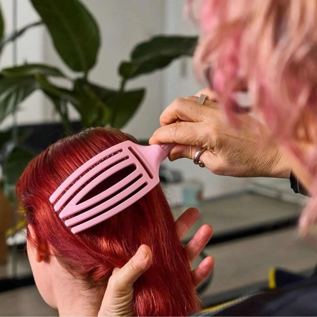 Finger Brush Combo Medium Pastel Pink Haarborstel - Medium - Image 4